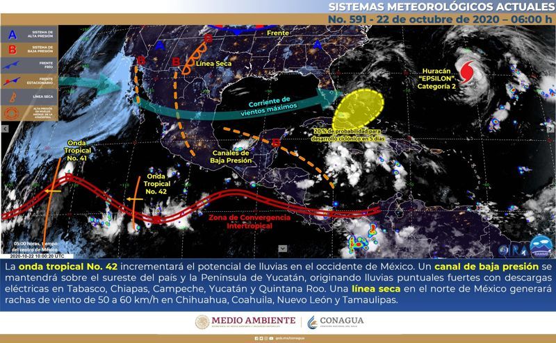 Continuarán las lluvias en la península de Yucatán. Noticias en tiempo real