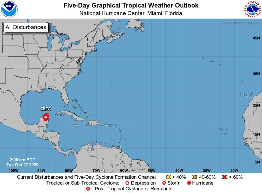 “Zeta” es de nuevo tormenta tropical. Noticias en tiempo real