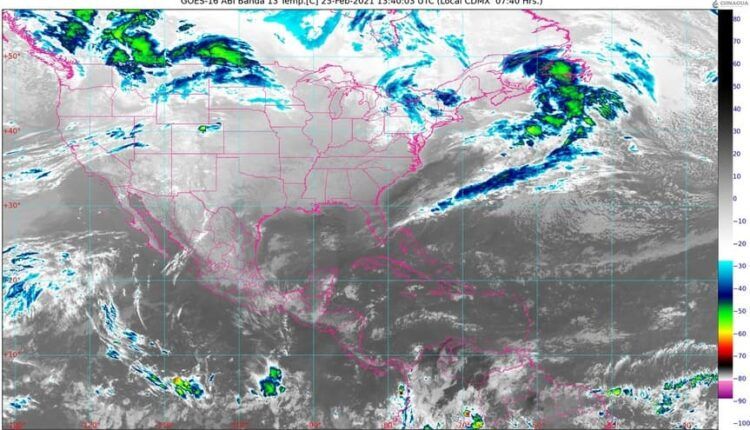 Lluvias y chubascos en la península