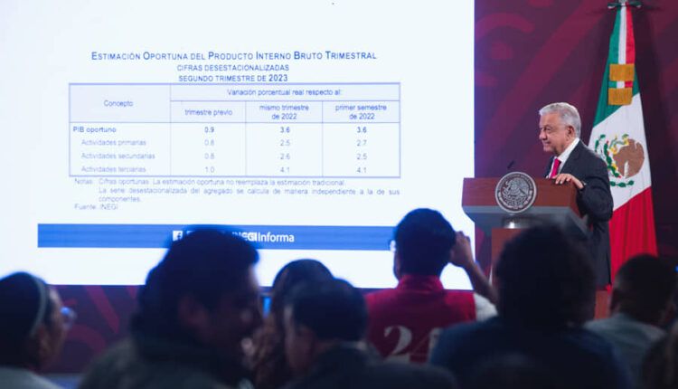Tasa de crecimiento en primer semestre es de 3.6 por ciento AMLO