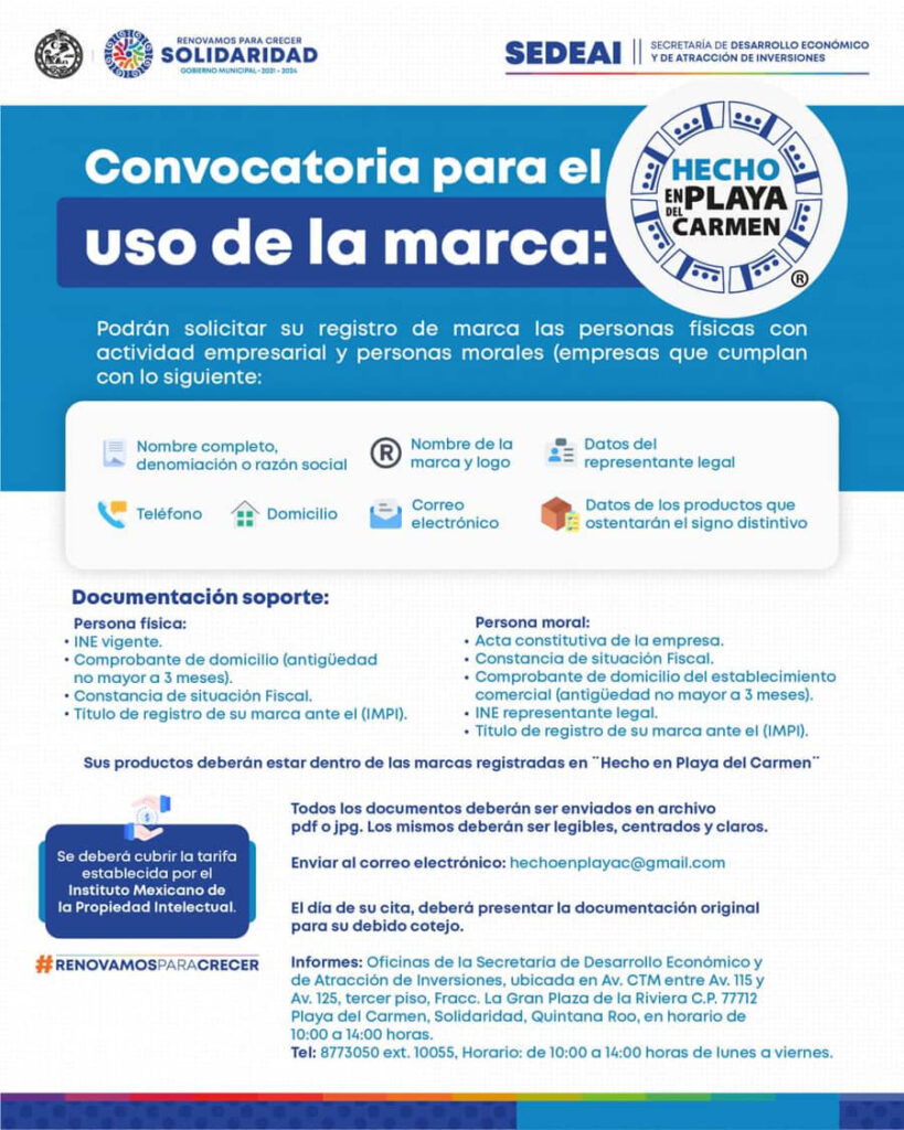 Lanzan convocatoria para participar en Hecho en Playa del Carmen