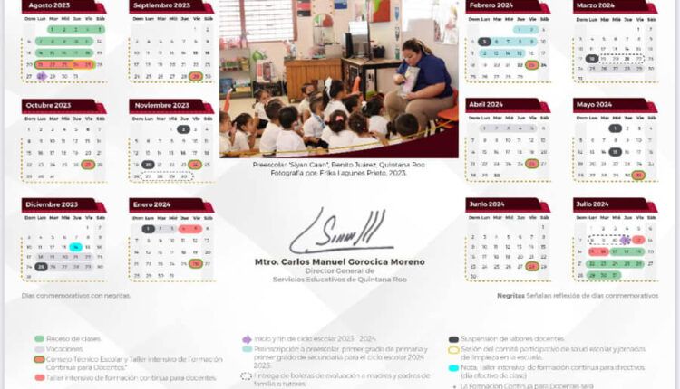 SEQ da a conocer el calendario escolar 2023-2024 de educación básica