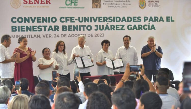 Firma CFE convenio de colaboración con las Universidades para el Bienestar