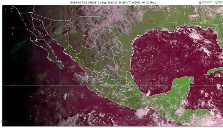 Lluvia y posible caída de granizo en la Península de Yucatán