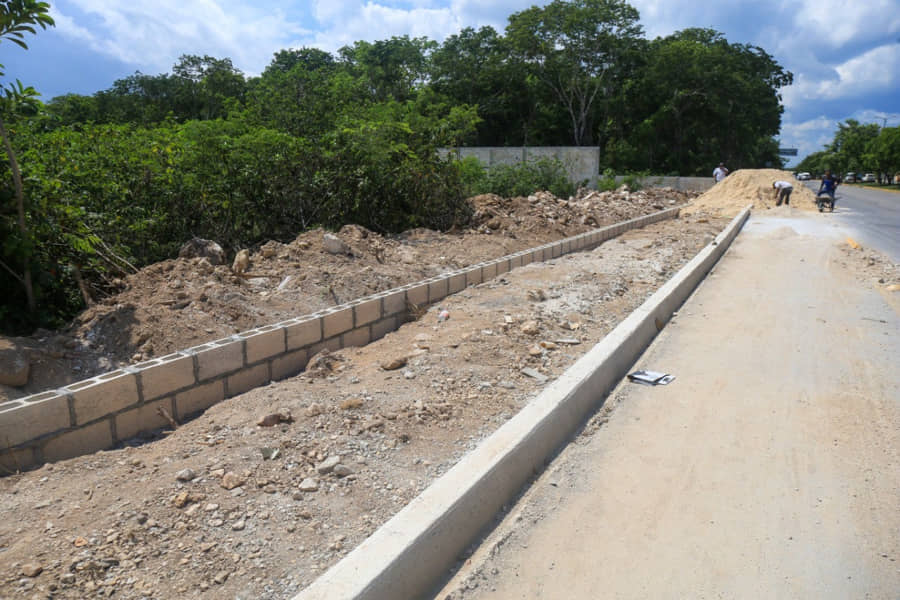 Reportan avance en construcción de guarniciones para Villas del Sol