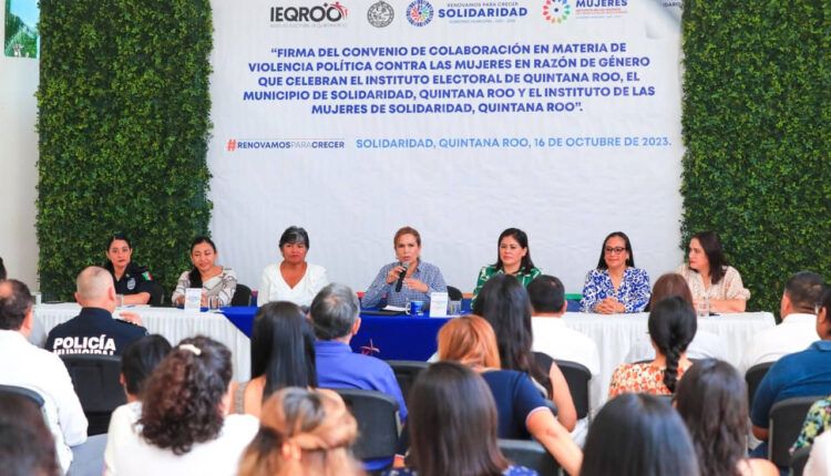 Solidaridad firma convenio en combate a la violencia política de género