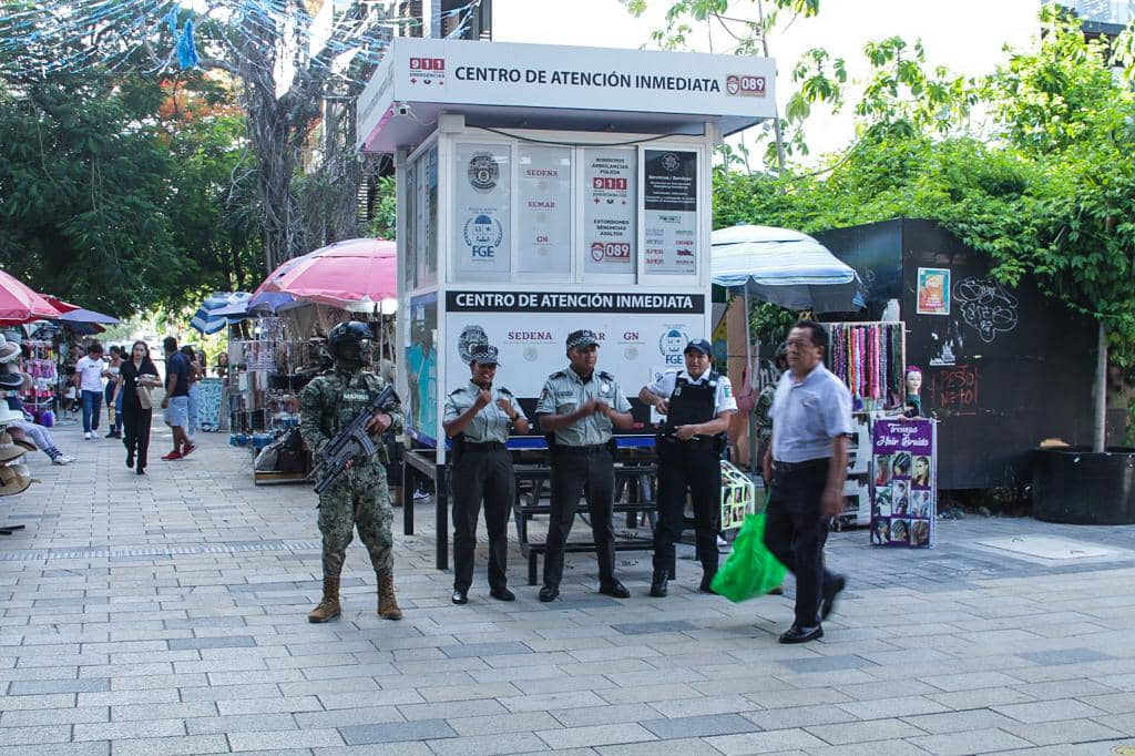 Incrementan seguridad en zona turística de Playa del Carmen
