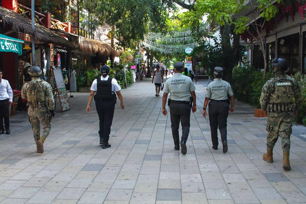 Incrementan seguridad en zona turística de Playa del Carmen