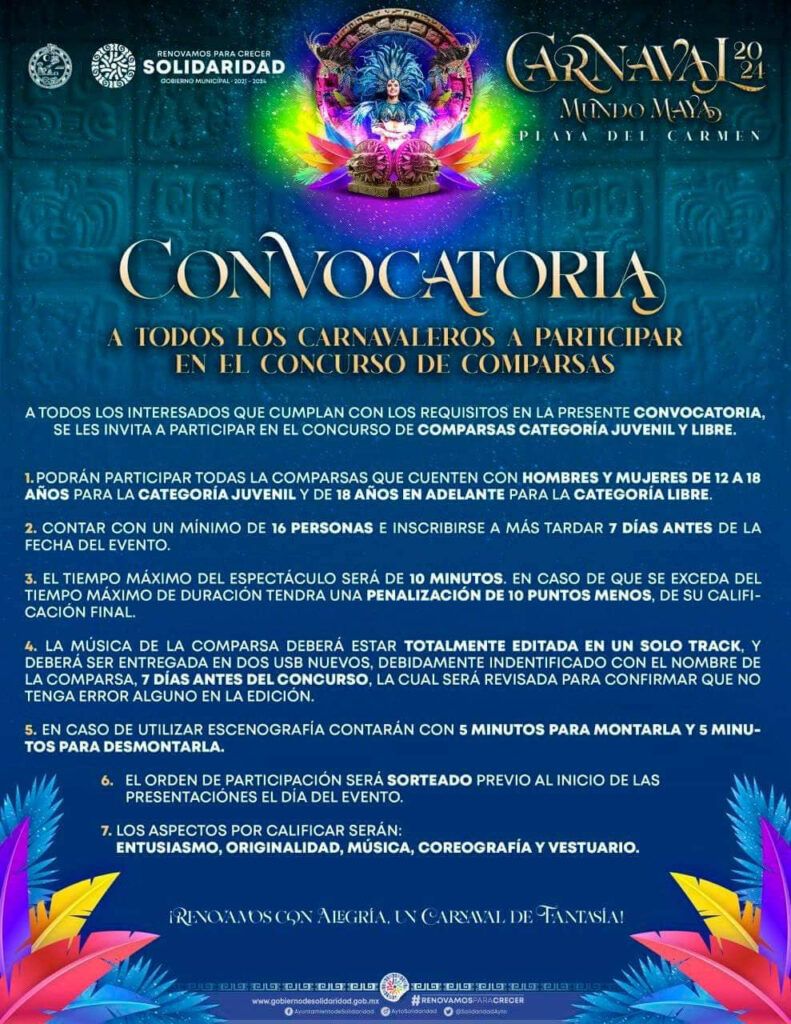 Convocan a integrar comparsas, preparar carros alegóricos y hasta para ser soberanos de estas fiestas populares del 6 al 14 de febrero próximo