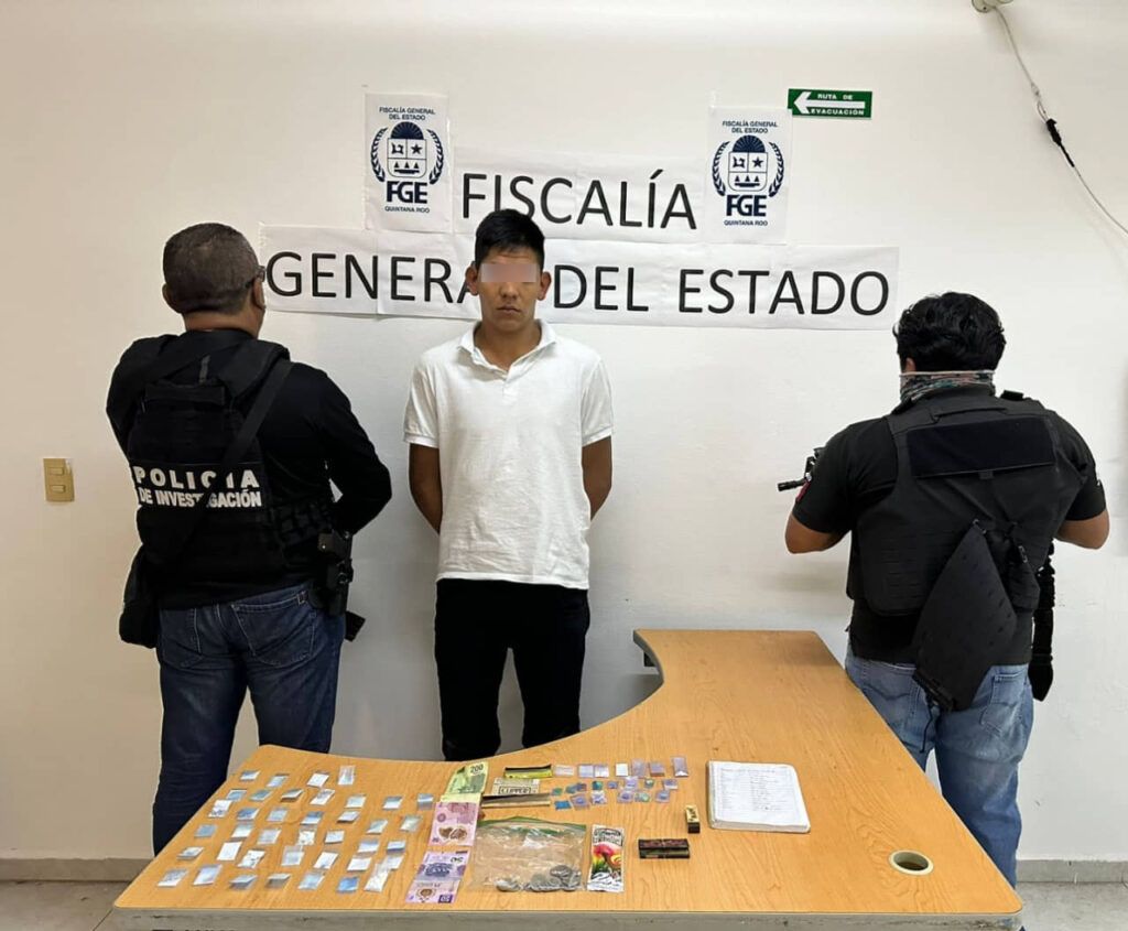 Detienen a tres personas y aseguran presuntas drogas en tres cateos en Tulum