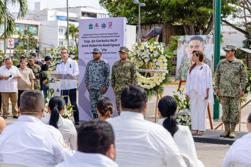 Despiden con homenaje póstumo al Secretario de Seguridad Pública de Tulum