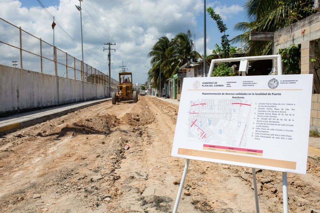 Puerto Aventuras recibe la inversión más grande en pavimentación de su historia