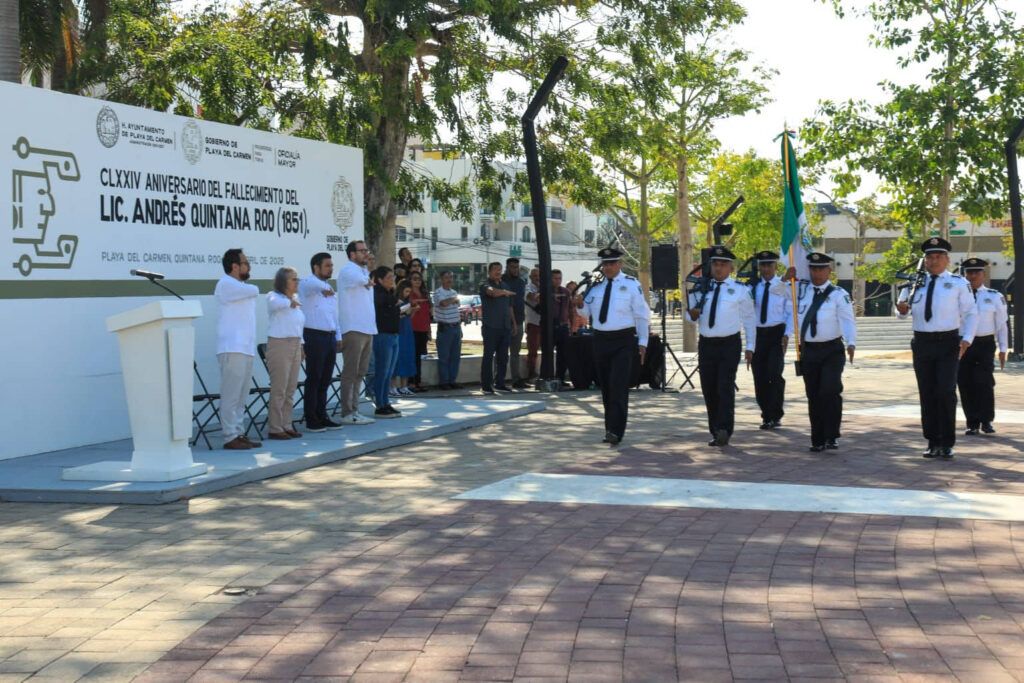 Gobierno de Playa del Carmen conmemora el 174 aniversario luctuoso de Don Andrés Quintana Roo