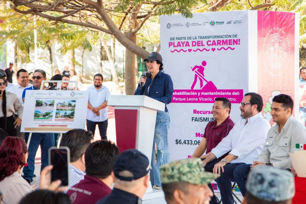 Estefanía Mercado transforma el corazón de Playa del Carmen: reinaugura el parque Leona Vicario