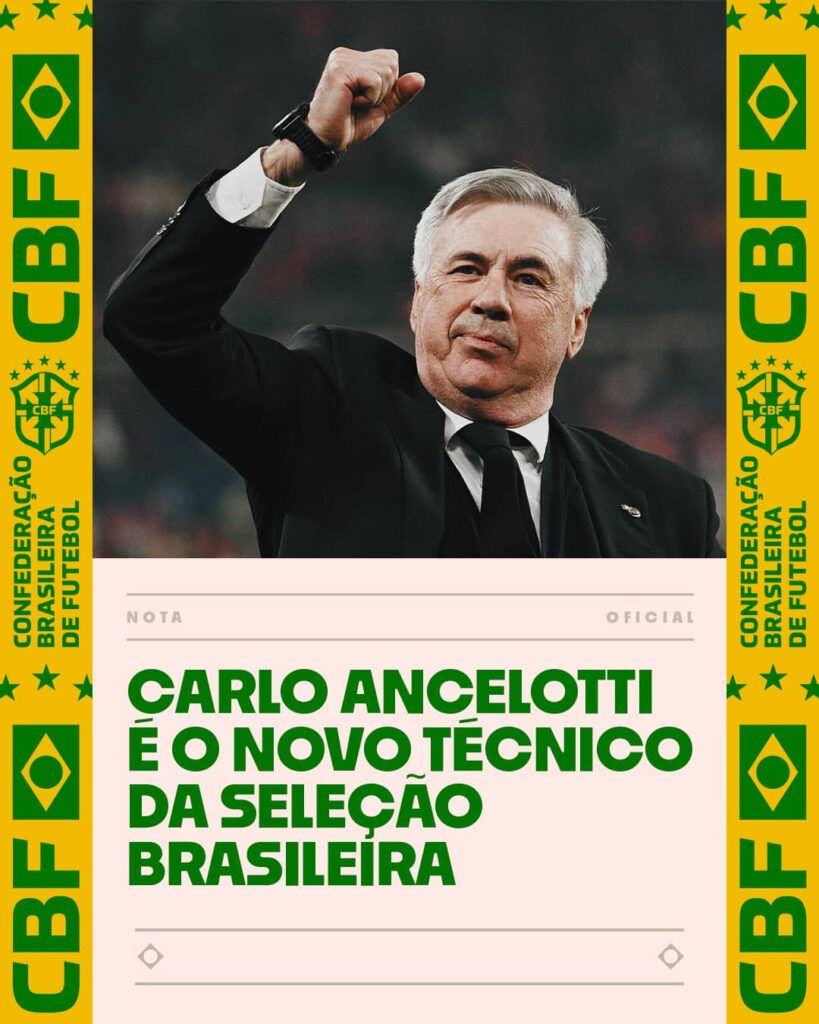 Ancelotti, nuevo DT de la selección de Brasil