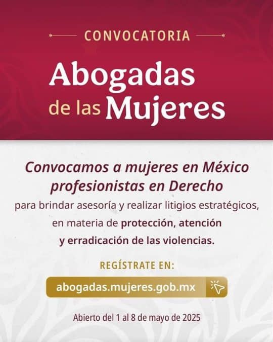 Inicia el registro para Abogadas de las Mujeres a nivel nacional