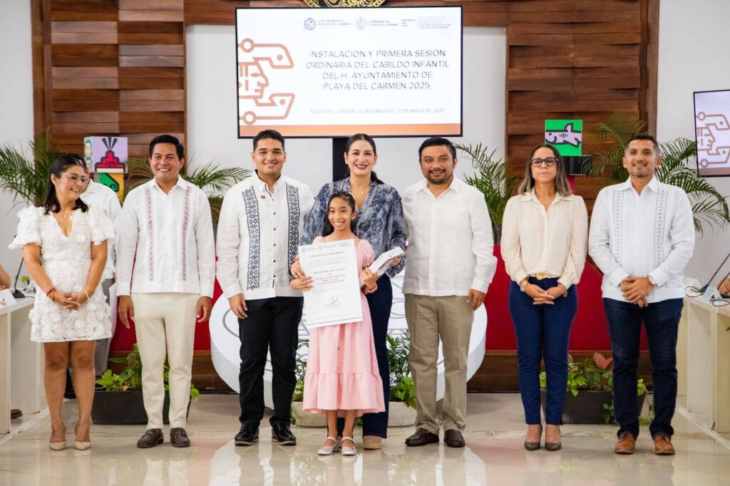 instalan el Cabildo Infantil 2025 en Playa del Carmen