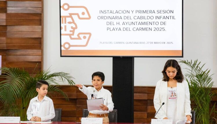 instalan el Cabildo Infantil 2025 en Playa del Carmen