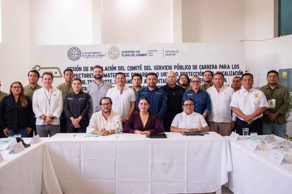 Instala Estefanía Mercado el Comité del Servicio Público de Carrera para Inspectores en Playa del Carmen