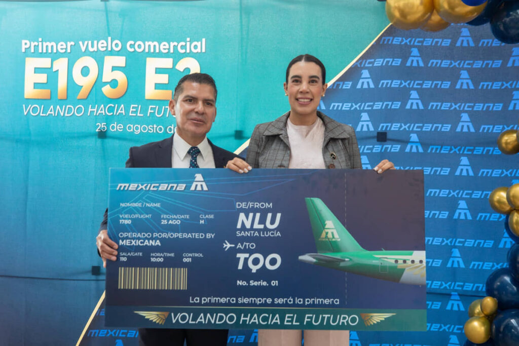 Mexicana de Aviación impulsa el turismo con nueva ruta aérea entre el AIFA y Tulum operada por el avión EMBRAER E195