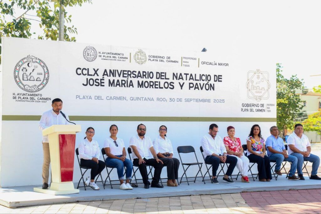 Playa del Carmen conmemora el CCLX aniversario del natalicio de José María Morelos y Pavón