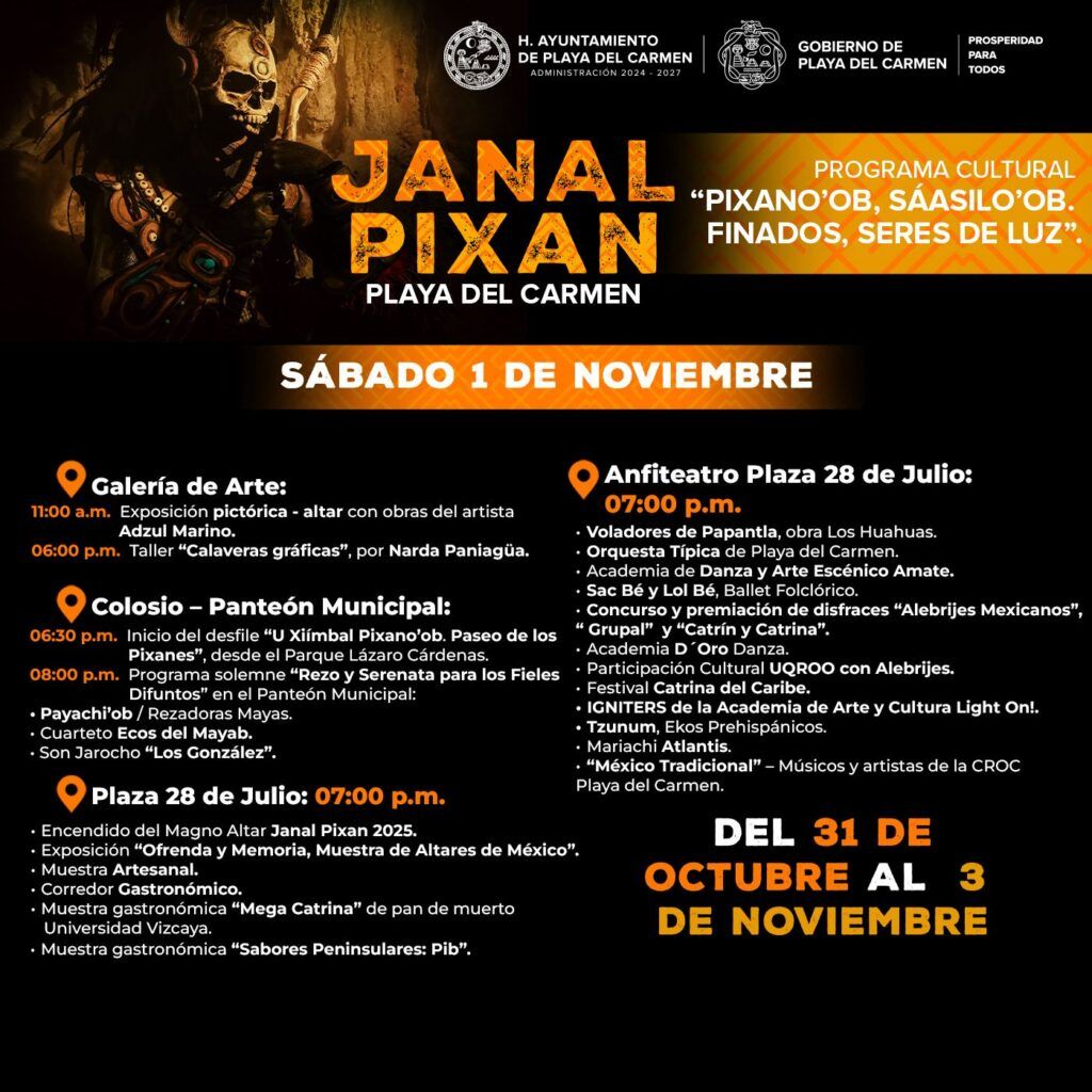 Vive la magia del Janal Pixan 2025 en Playa del Carmen