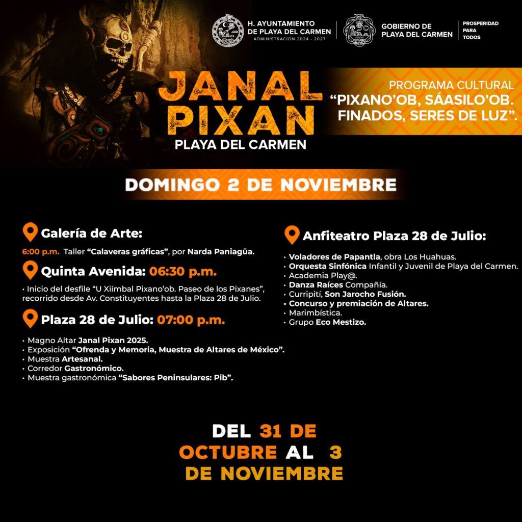 Vive la magia del Janal Pixan 2025 en Playa del Carmen