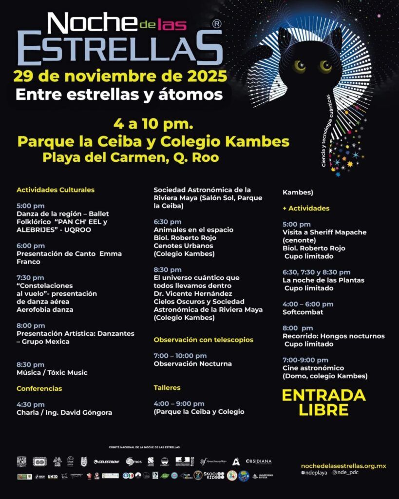 15 telescopios para ver las estrellas este sábado en Playa del Carmen
