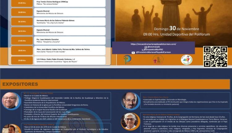 Encuentro Mariano este 30 de noviembre en Playa del Carmen