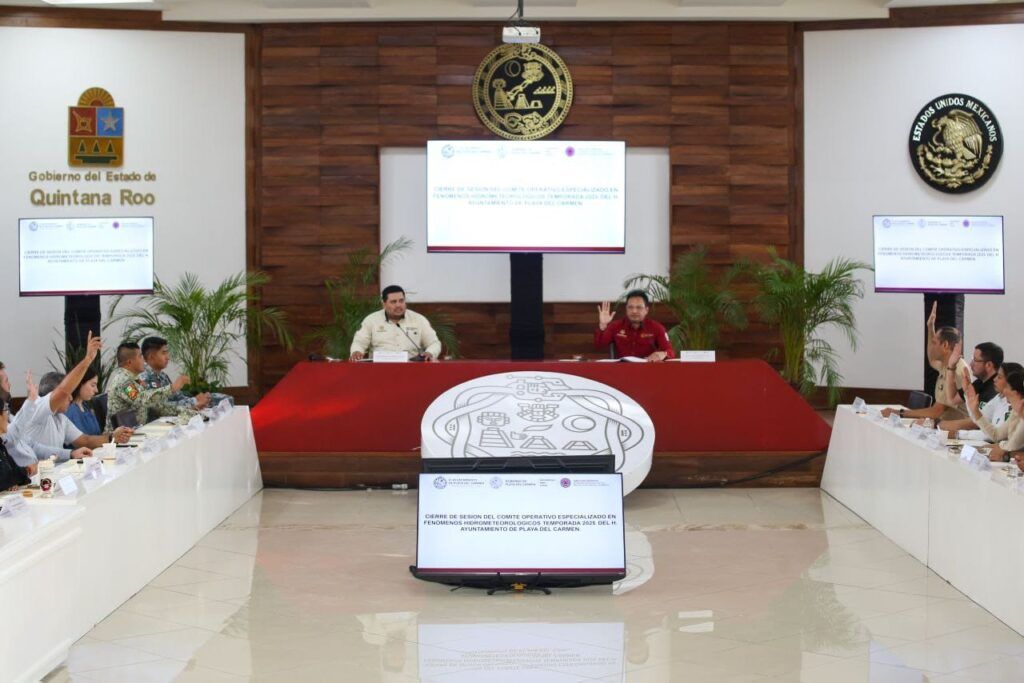 Trabajo operativo y prevención marcan el cierre de la temporada hidrometeorológica 2025 en Playa del Carmen