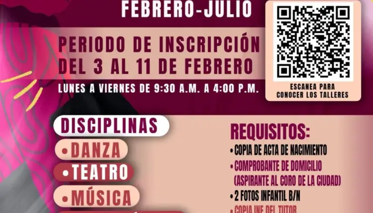 Gobierno de Estefanía Mercado anuncia inscripciones a cursos y talleres de expresiones artísticas en Playa del Carmen