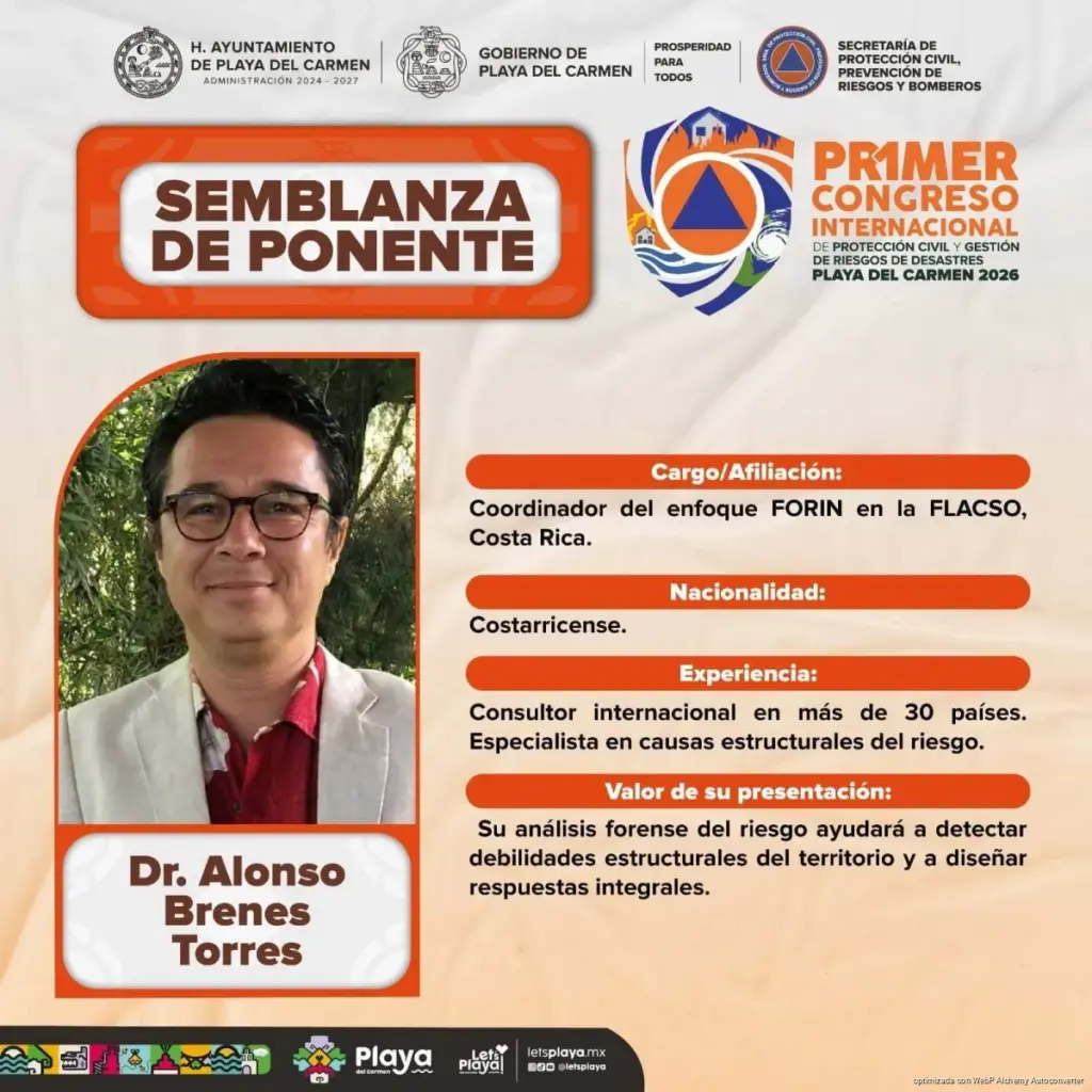 Playa del Carmen listo para el Primer Congreso Nacional de Protección Civil