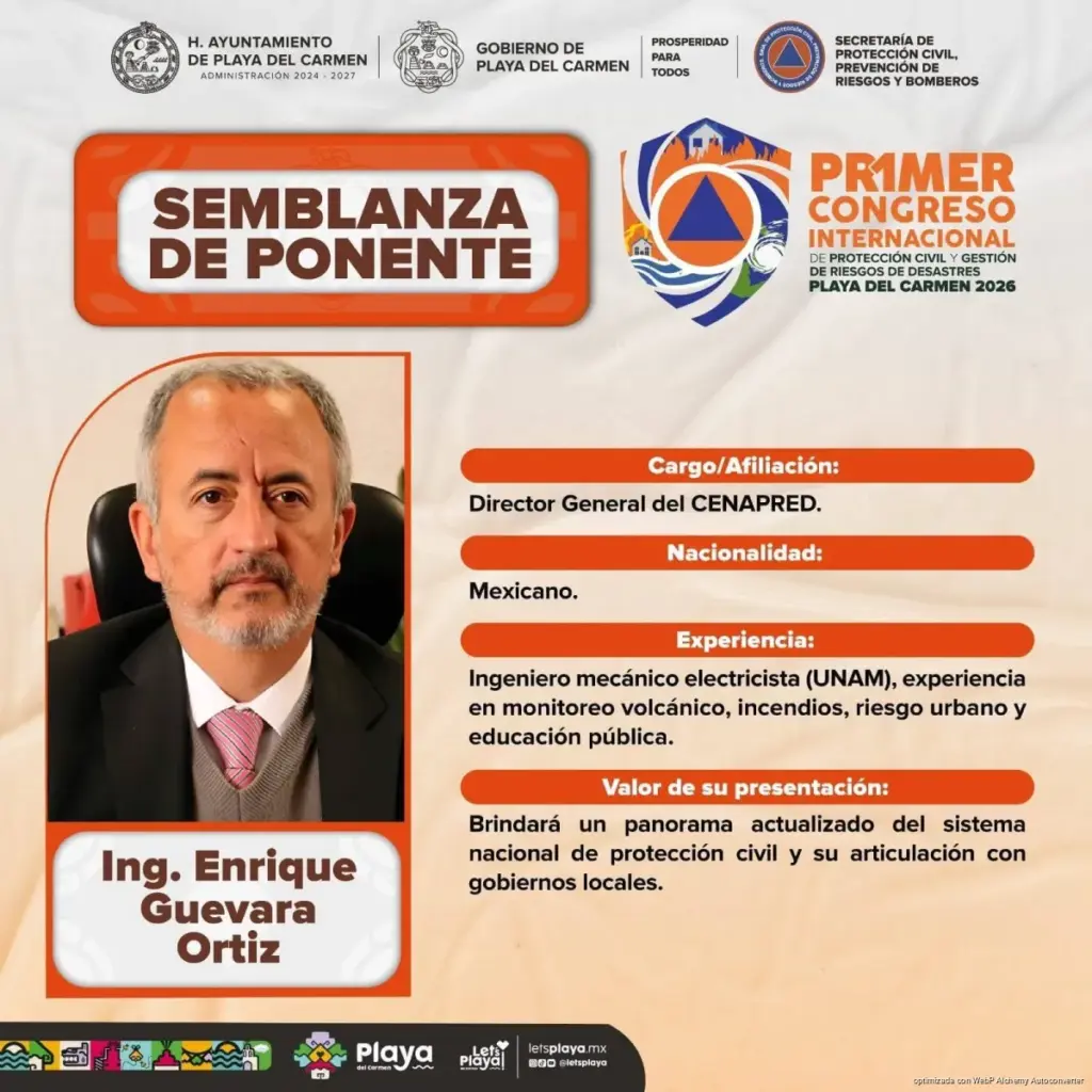 Playa del Carmen listo para el Primer Congreso Nacional de Protección Civil