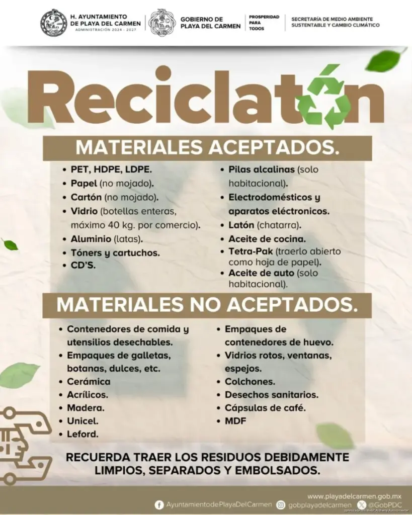 Refuerza gobierno de Playa del Carmen cultura ambiental con el programa “Reciclatón” 
