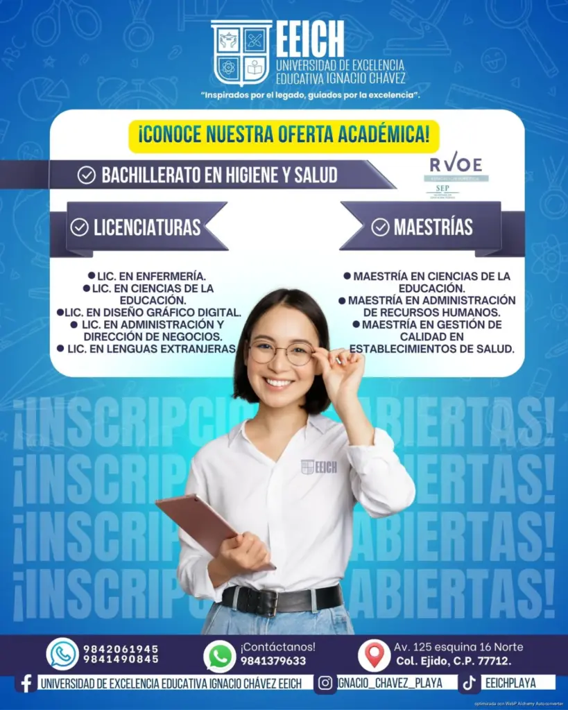 Universidad Ignacio Chávez amplía su oferta académica con nuevos programas de bachillerato, licenciaturas y maestrías