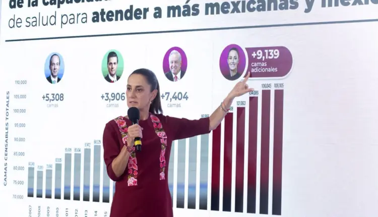Sheinbaum proyecta 9 mil nuevas camas hospitalarias para 2030