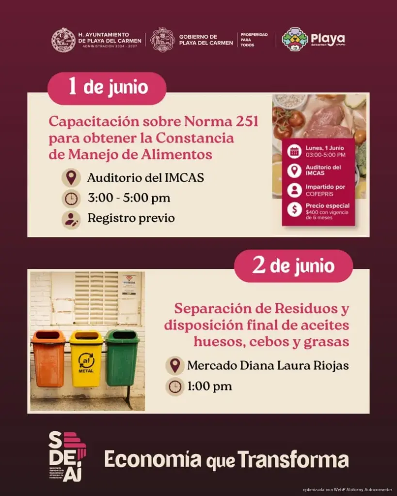 Junio concentrará capacitaciones, convocatorias y eventos para emprendedores en Playa del Carmen