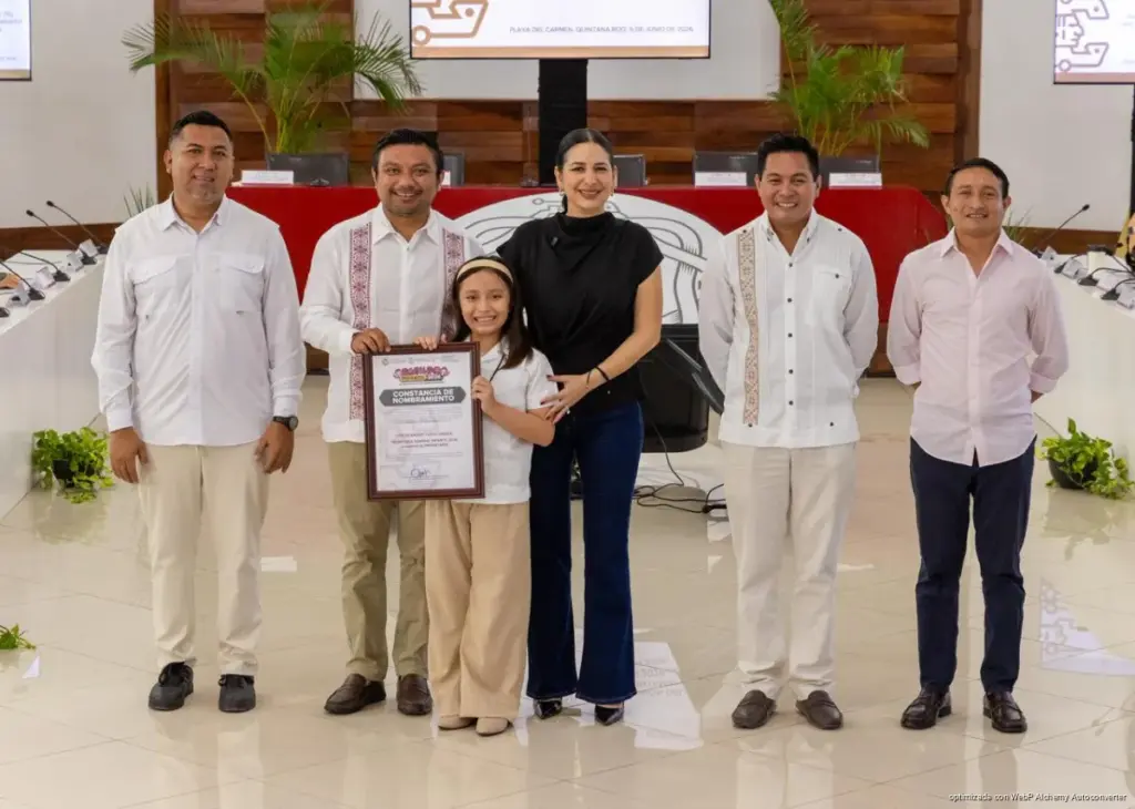 Niñas y niños presentan propuestas durante la instalación del Cabildo Infantil 2026 en Playa del Carmen
