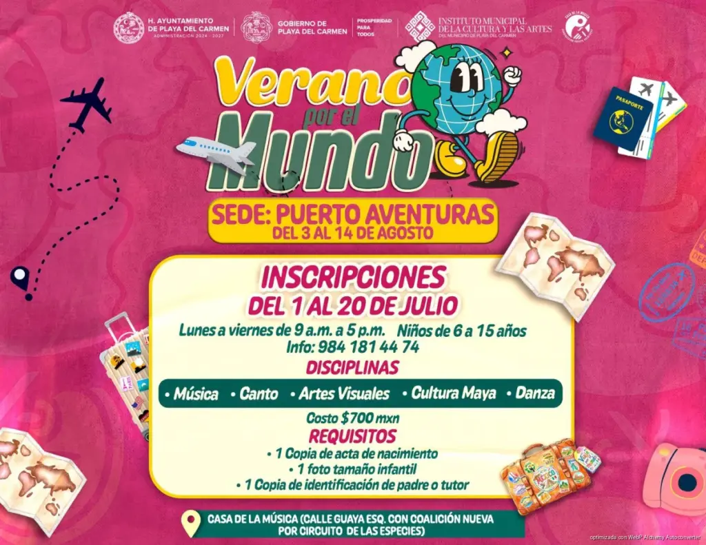 Abren inscripciones para curso de verano cultural en Playa del Carmen