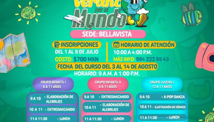 Abren inscripciones para curso de verano cultural en Playa del Carmen