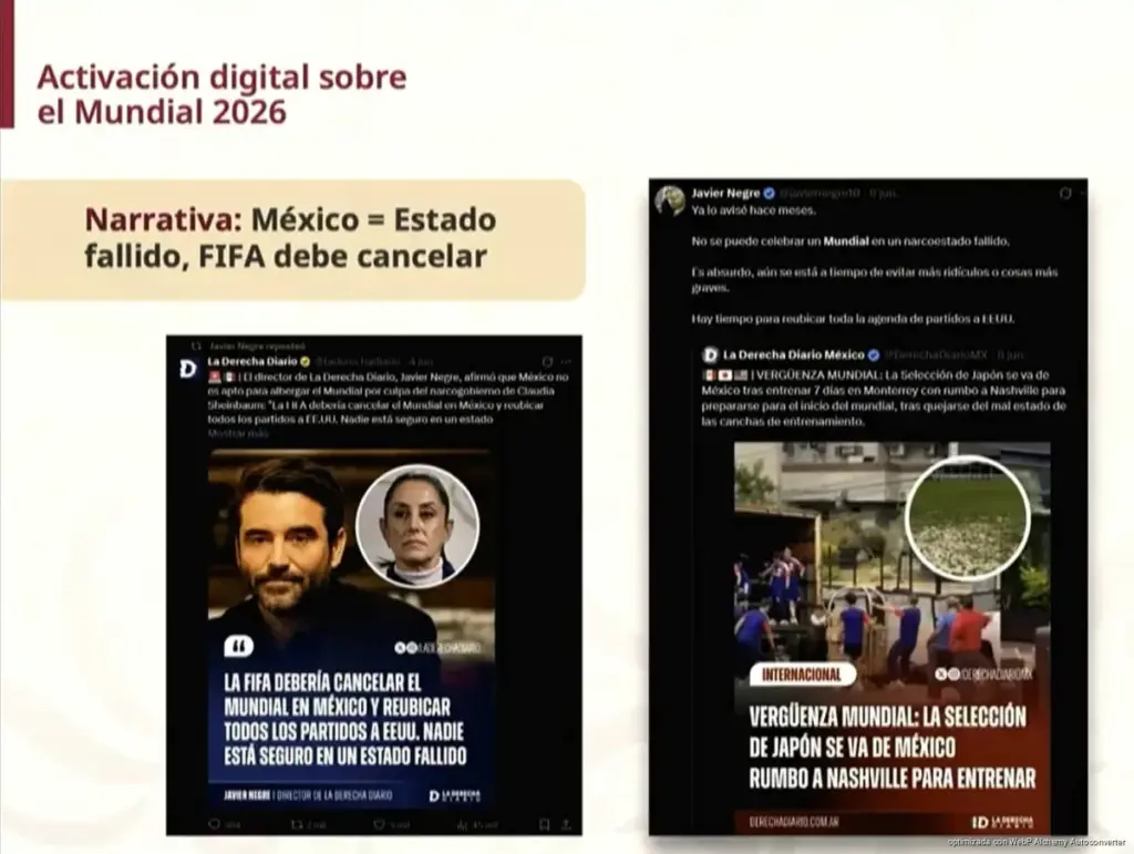 Gobierno Federal señala red de bots por difundir desinformación contra el Mundial 2026 en México