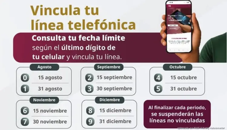 Amplía CRT registro de líneas móviles con calendario escalonado hasta diciembre