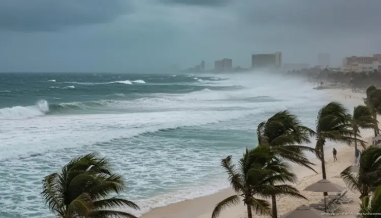 Onda tropical provoca calor, lluvias, tormentas eléctricas y oleaje de hasta 2 metros este viernes en Quintana Roo.