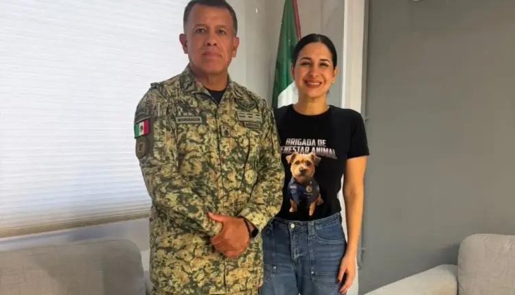 Estefanía Mercado fortalece coordinación con el Ejército Mexicano para reforzar la seguridad en Playa del Carmen