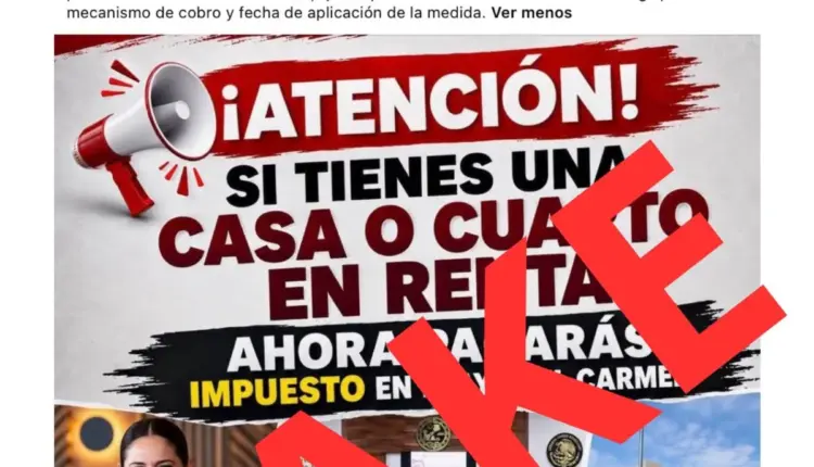 Falso: no existe un impuesto municipal del 35% a las rentas en Playa del Carmen