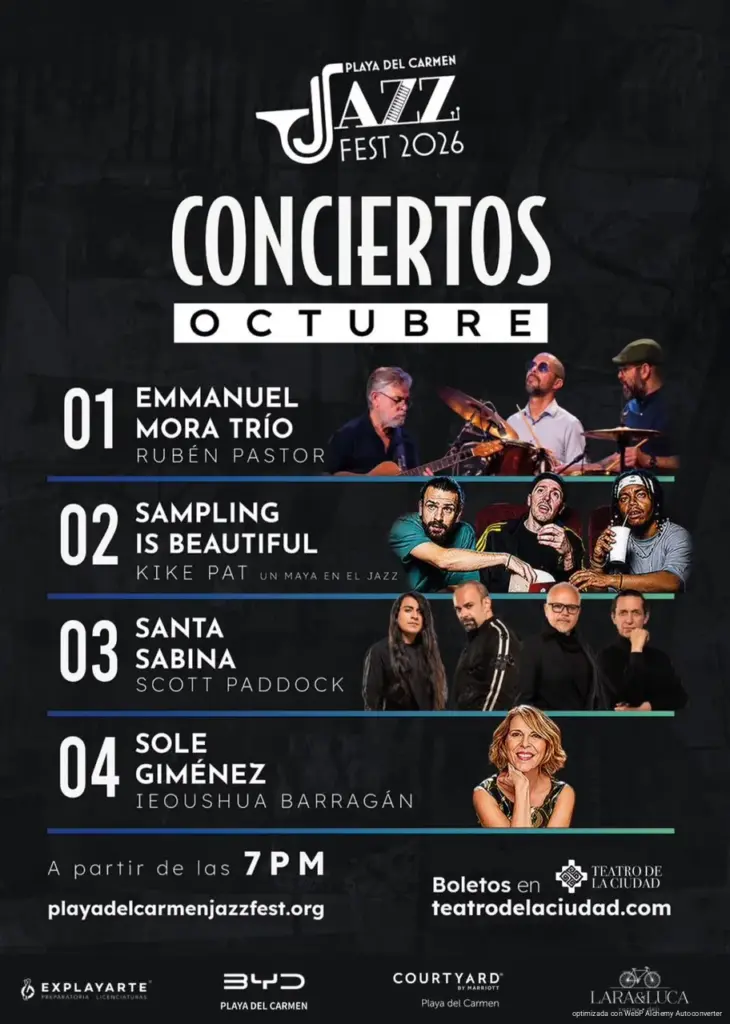 Festival de Jazz de Playa del Carmen reúne conciertos y talleres durante octubre