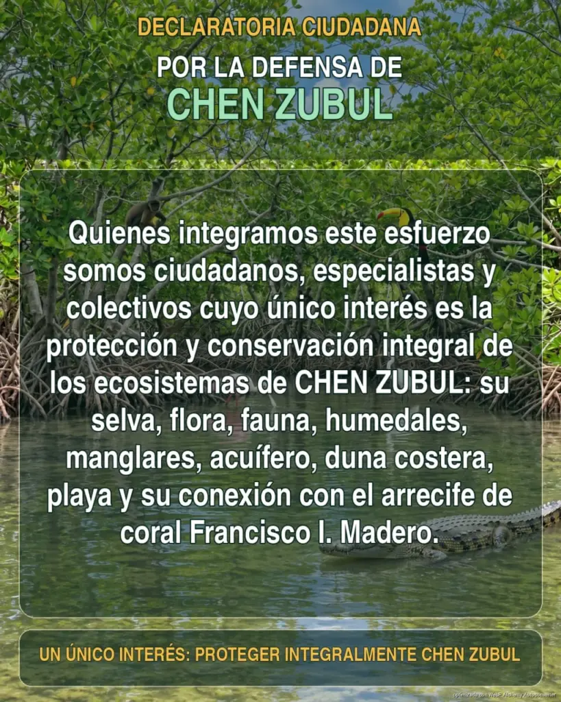 Foro ciudadano abordará la protección de Chen Zubul en Playa del Carmen