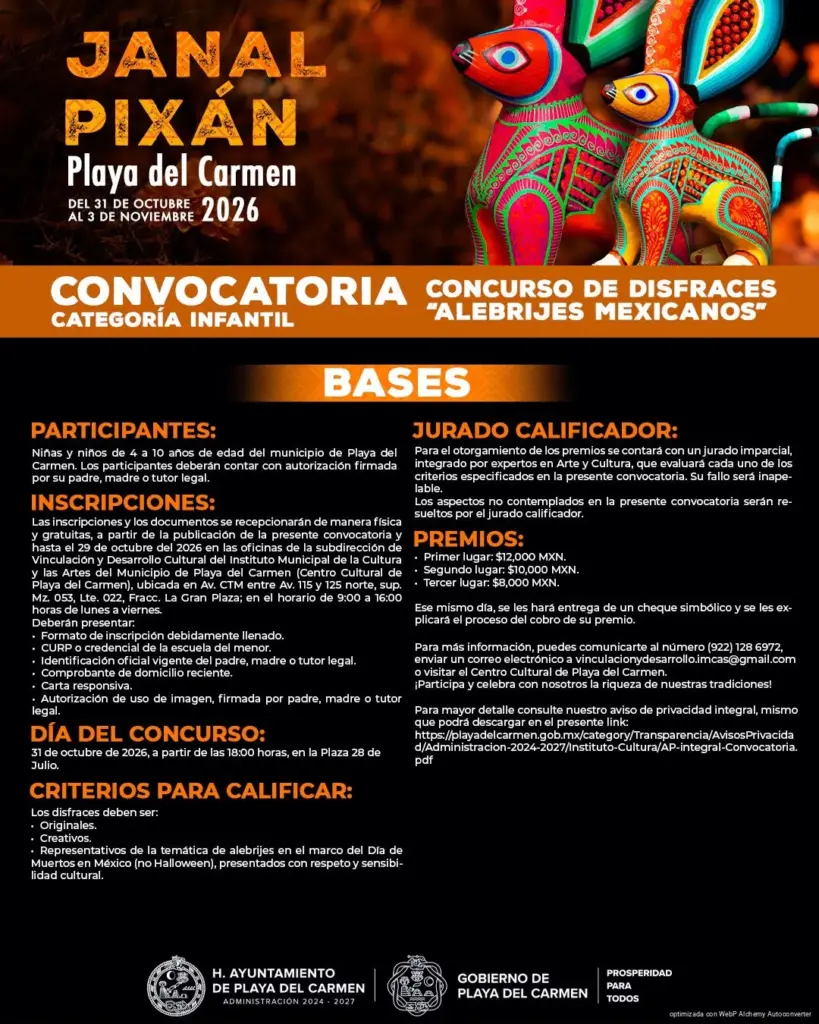 Playa del Carmen dará 90 mil pesos en premios para concursos de Janal Pixán