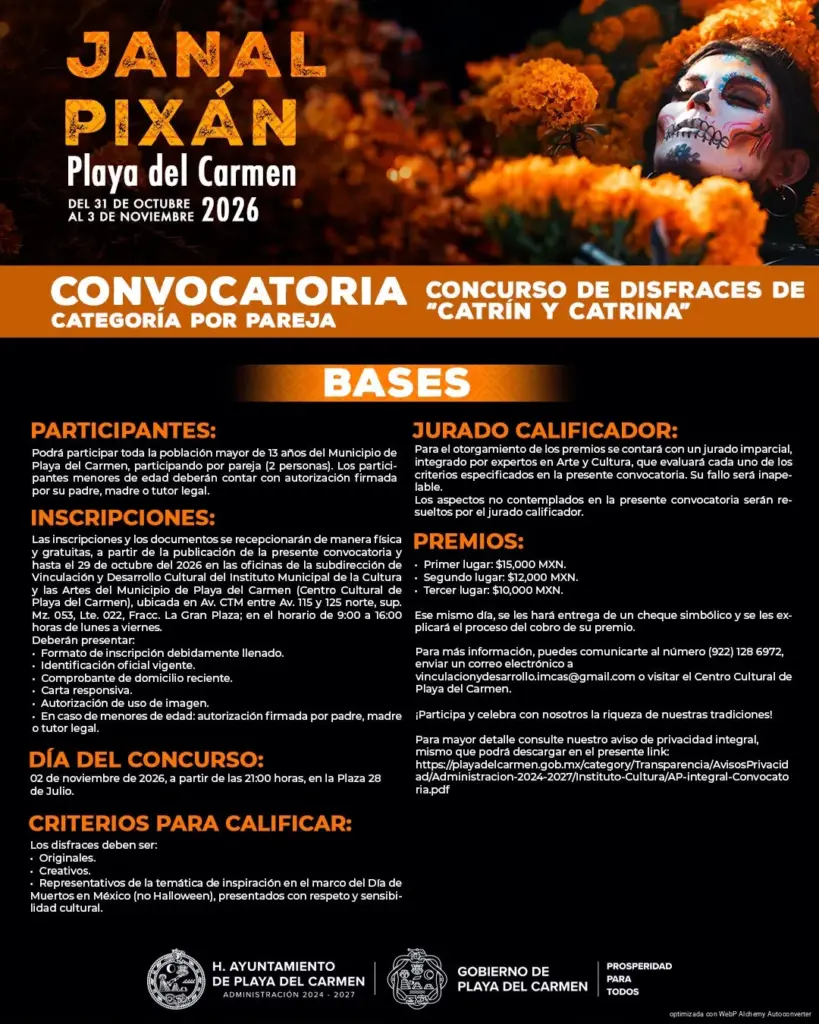 Playa del Carmen dará 90 mil pesos en premios para concursos de Janal Pixán